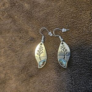 Silver Tree Design Earrings